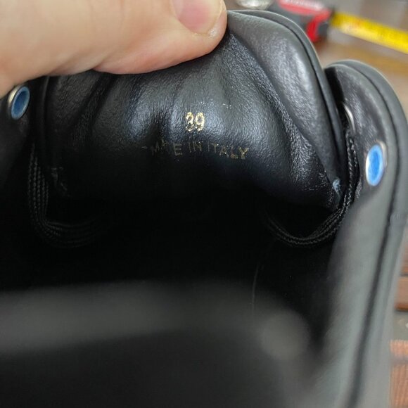 Versace La Greca Black/Blue Sneaker Unisex Womens 1011938, sz 38, 38.5, 39 - Picture 9 of 16